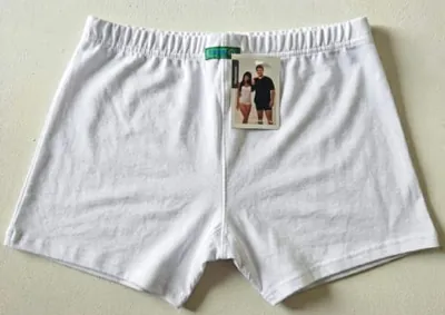 Boxer blanco de algodón